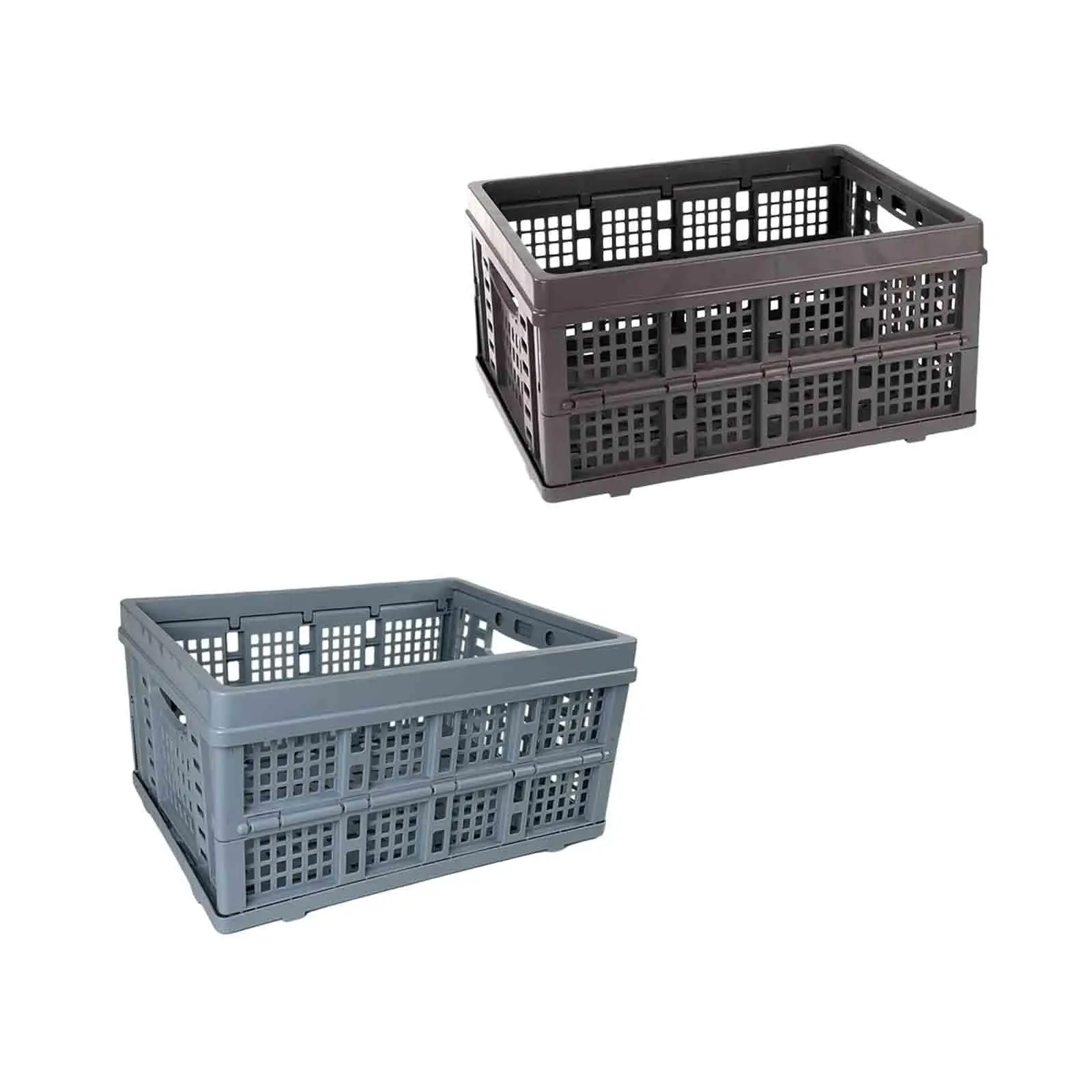 Folding Storage Box Utility Crate Portable Large Bins Carrier Collapsible Storage Basket for Barbecue Office Home Fishing Picnic