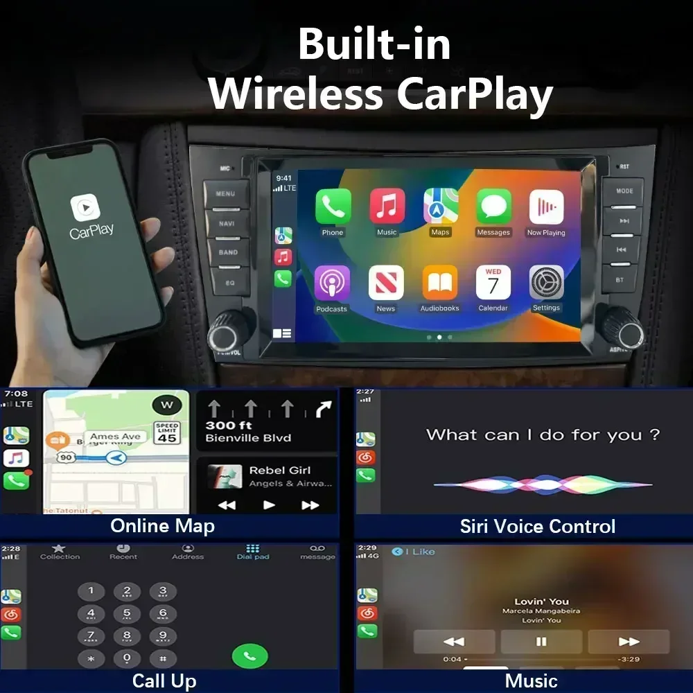راديو السيارة بلوتوث Carplay لمرسيدس بنز E/G/CLS-Class W211 W463 W219 E200 CHSTEK الملاحة شاشة أندرويد GPS WIFI 4G #4