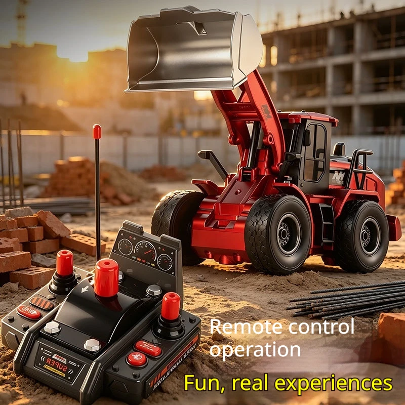Remote Control Bulldozer 9 Channel Rc Vehicle Simulated Electric Engineering Car With Lifting Shovel For Hobbyists