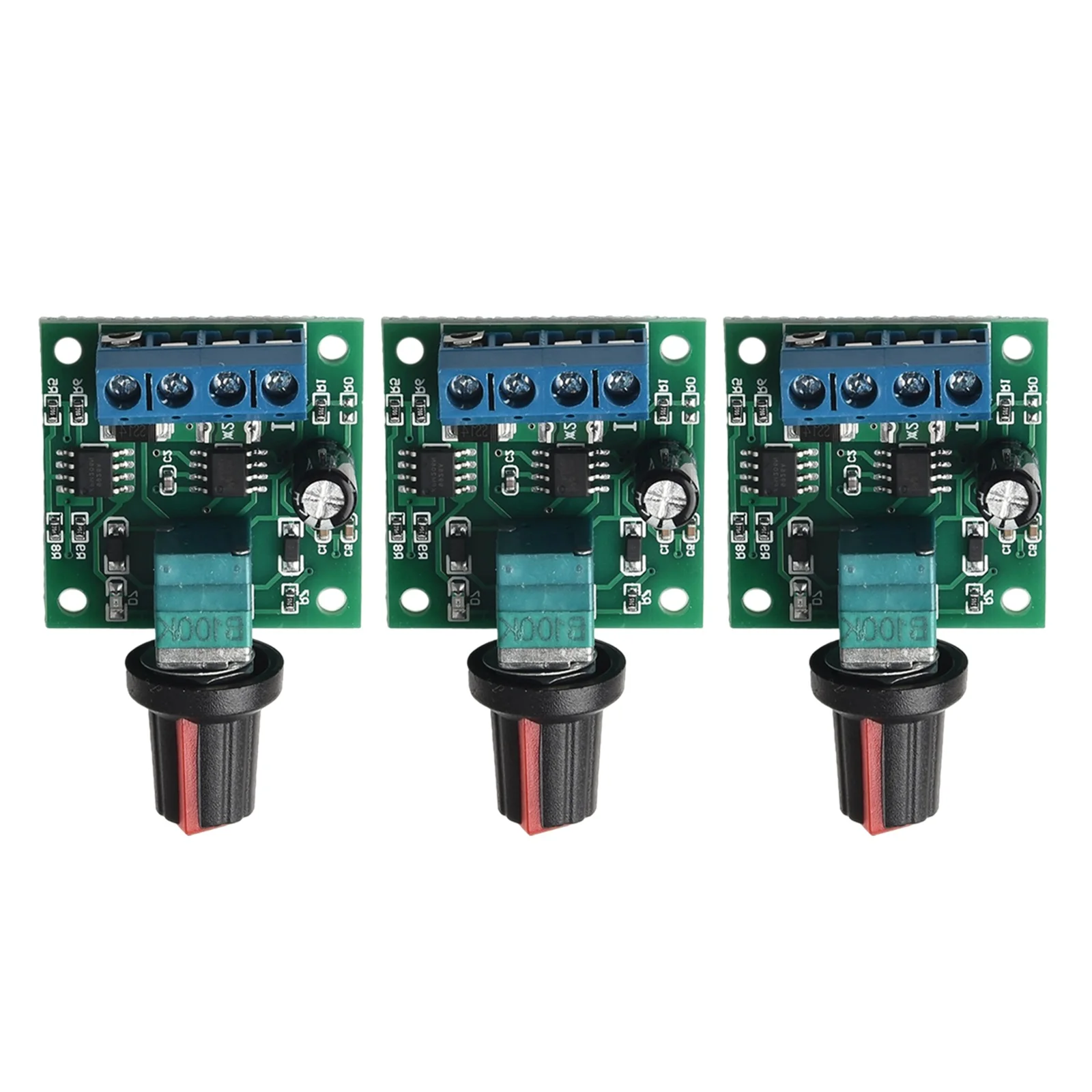 Speed Controller Regulator DC Motor Governor 2A 3pc Potentiometer Mode Barrier Terminal Block DC1.8-15V Load Linear