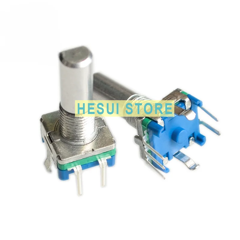 2pcs Rotary encoder switch /EC11/ Audio digital potentiometer with switch five-pin handle length 20MM