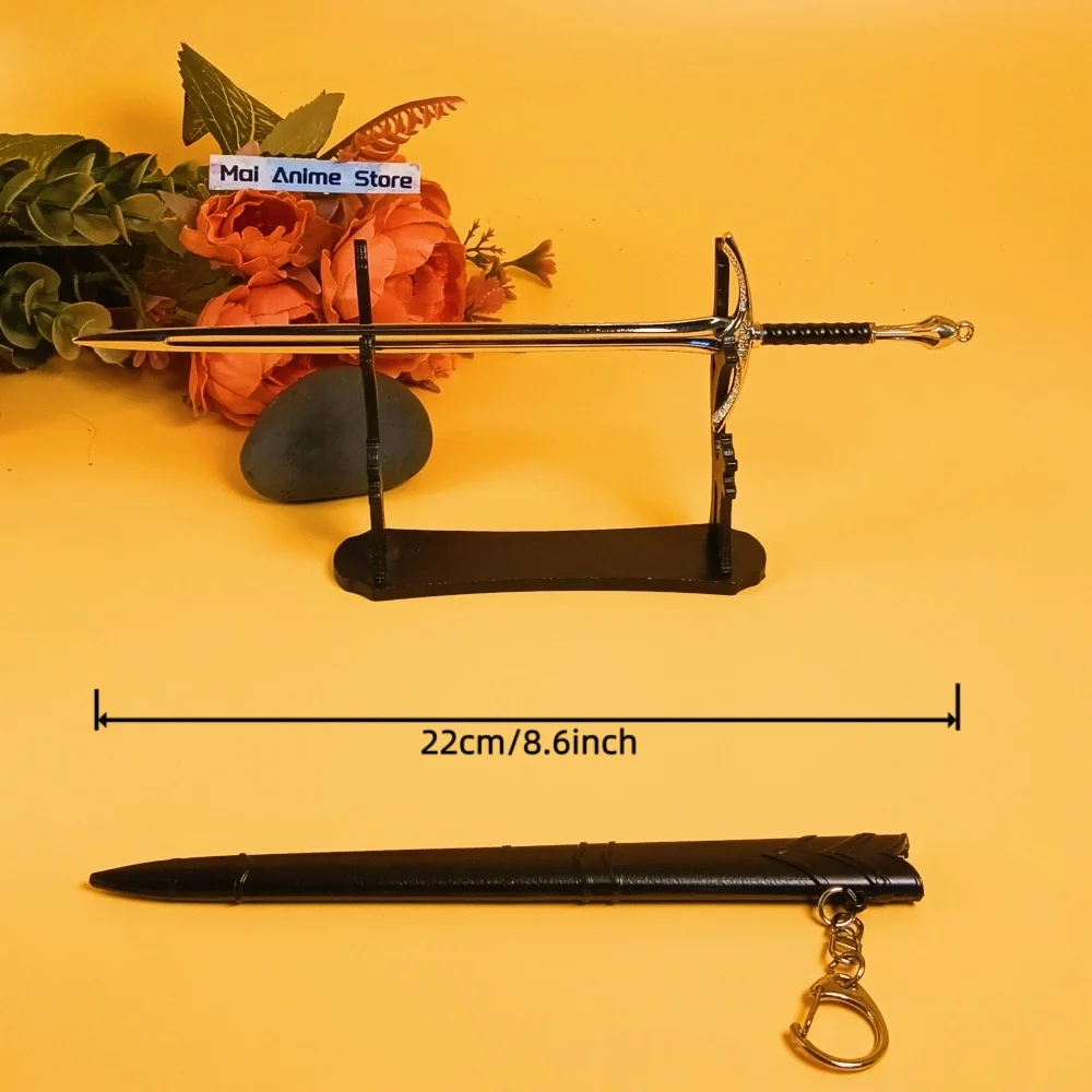 8.6 بوصة باجينز كاتانا كاتانا اليابانية الحقيقية الساموراي الدائري أراغورن المعادن النينجا سكين القرون الوسطى البهجة نارتيل لعبة غير حادة هدية