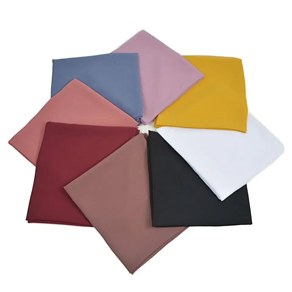 90*90cm Headwrap schwerer Chiffon quadratischer Schal muslimische Hijabs Frauen Unter schal Mode lässig einfarbig Hijab