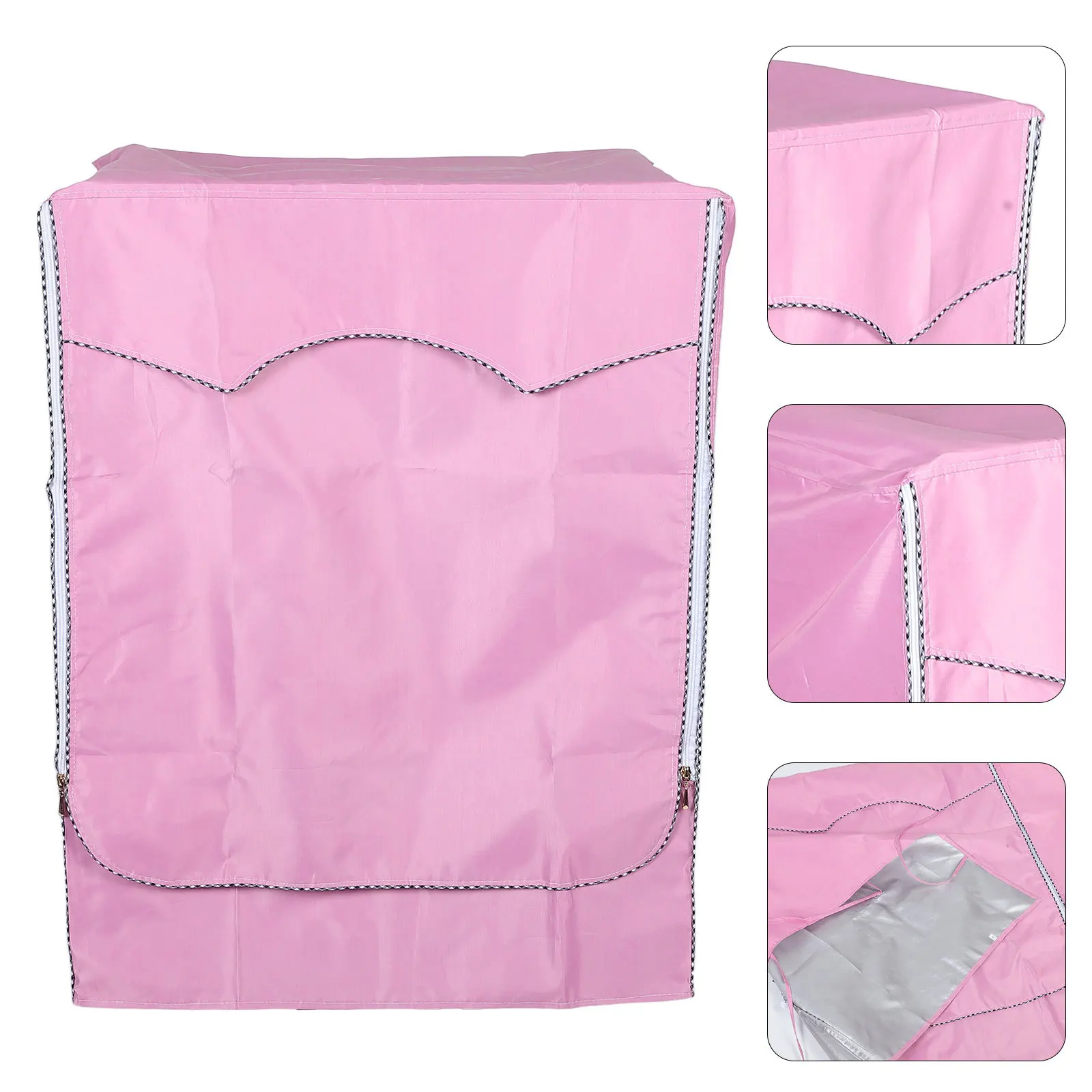 

Protective Cover for Washer and Dryer Full Drum Pink Dustproof Waterproof Sun Resistant Washing Machine Cover Indoor Outdoor