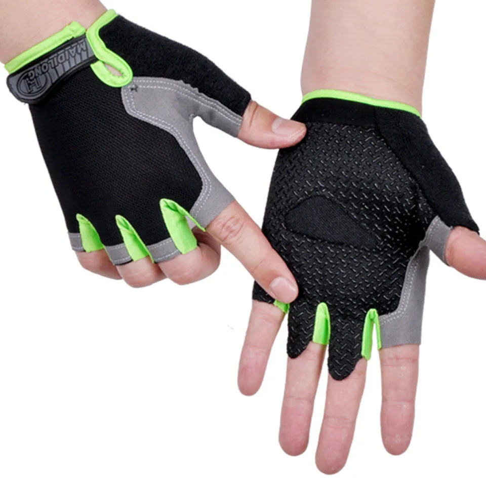 Dropshipping Cycling Anti-slip Anti-sweat Men Women Half Finger Gloves Breathable Anti-shock Sports Gloves Bike Bicycle Glove