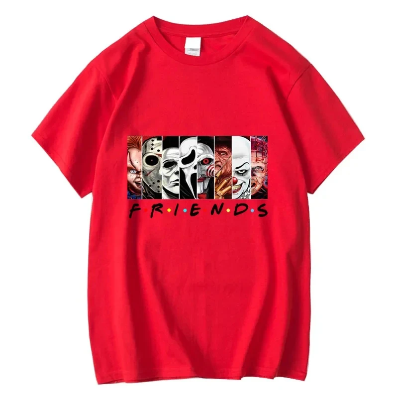 Men's High Quality T-shirt 100% Cotton T-shirt Funny Friends Print T Shirt Loose Summer Cool O-neck Men T-shirt Casual Tops