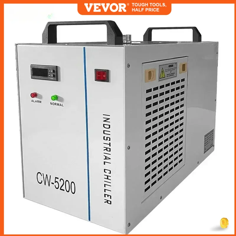 VEVOR Laser Engraving Machine Chiller Thermolysis Industrial Water Cooler 60W-130W CO2 Glass Tube CNC Spindle Cooling