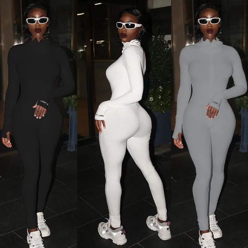 

Faion High Ne Zipper Bodysuit Women's ort Pant Low Waist Spring 2023 Sle Sexy One-Piece Suit Comfortable Fabric