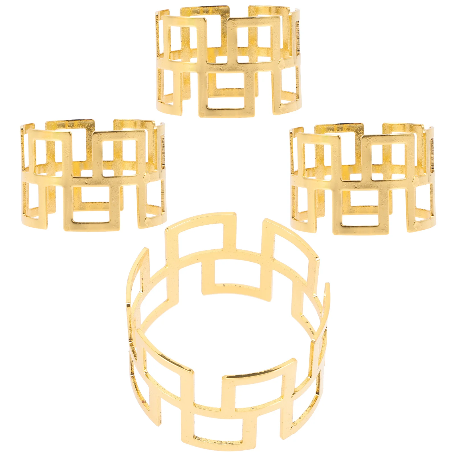 

4Pcs Napkin Ring Classic Elegant Napkin Holders for Dinner Table Party Wedding Celebrations Dining Table Decor