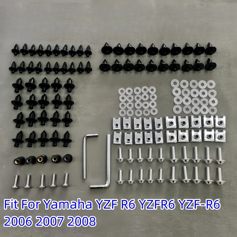 Fairing Bodywork Kit Bolts Screws Fit For Yamaha YZF R6 YZFR6 YZF-R6 2006 2007 2008