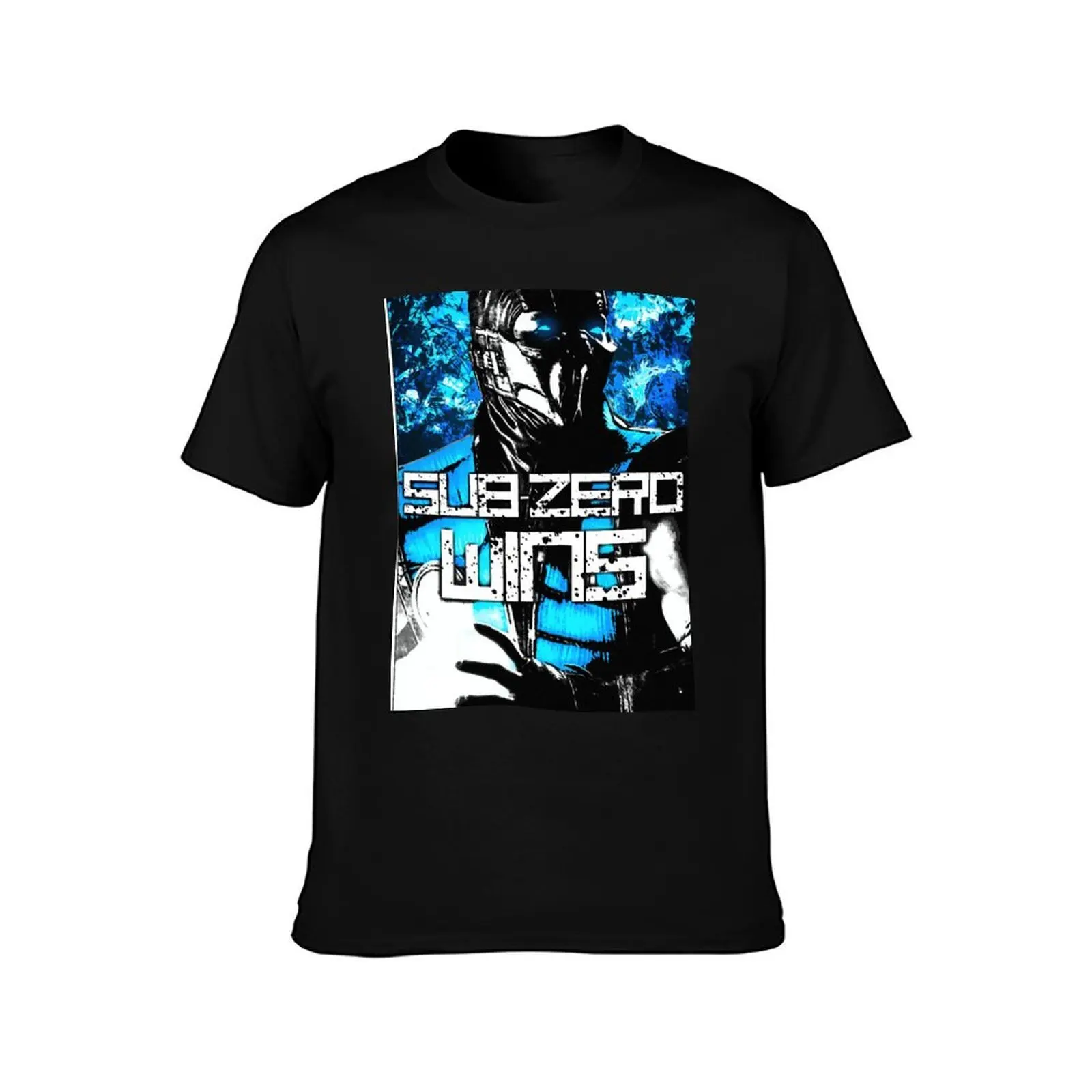 Sub Zero Wins T-Shirt, Summer Casual Cotton Tee, Oversized Streetwear Tops, Vintage Graphic Print, Loose Fit Short Sleeve