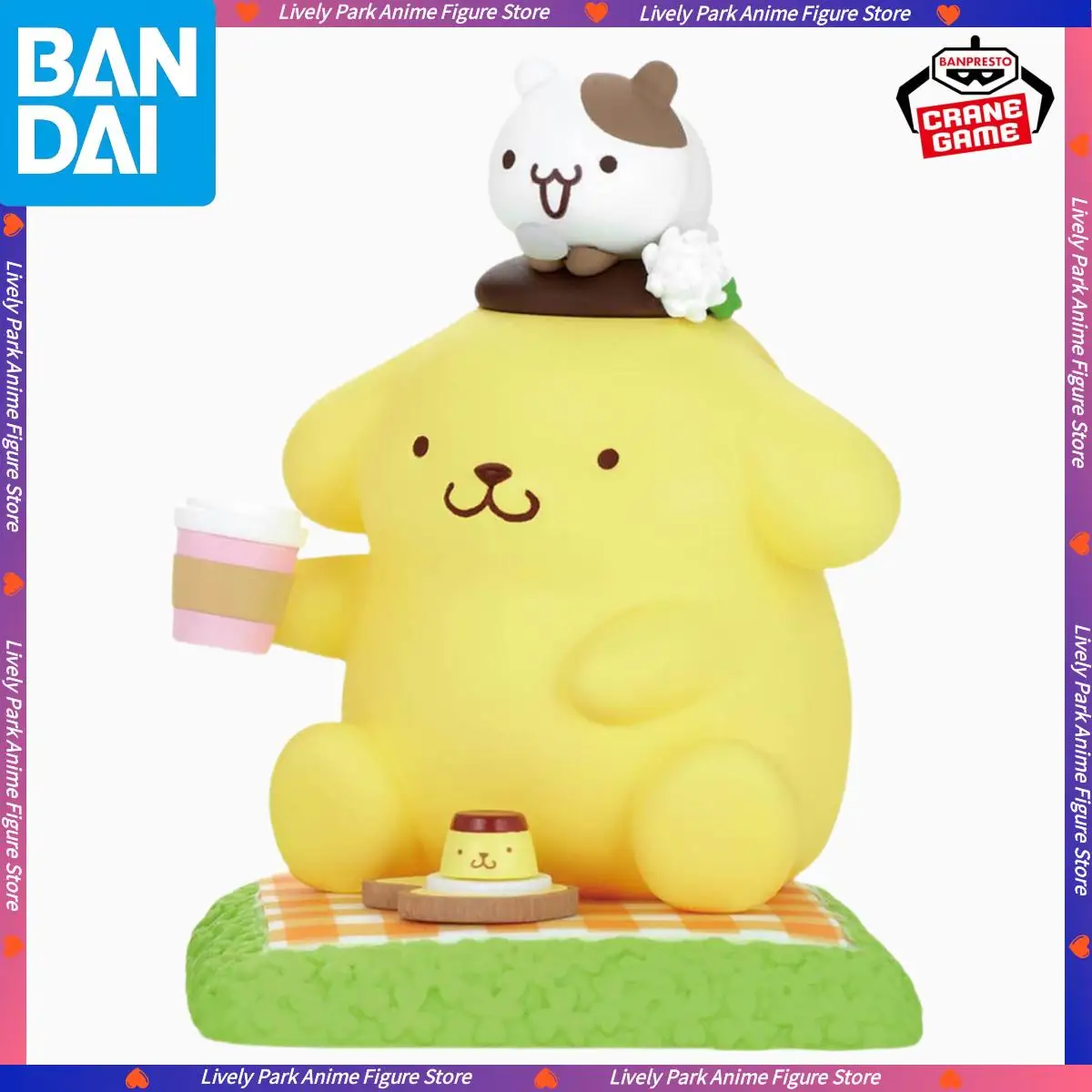 BANDAI Original véritable ligne UP Vol.2 amis souvenirs pompon Purin Anime figurine poupée modèle Statue jouets Festival enfants cadeau