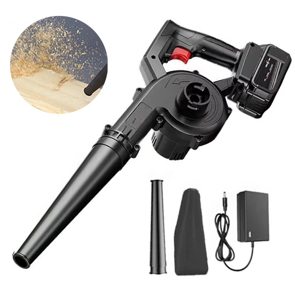 

21V 0-40000RPM Cordless Air Blower 2-in-1 Blowing & Suction Electric Blower 5000mAH Lithium Battery Dust Collector for Pet Hair