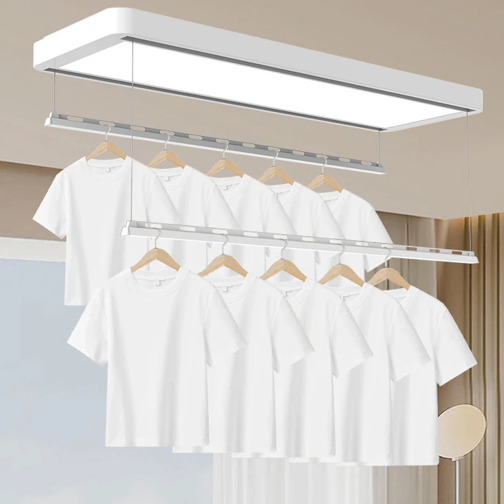 Luxury Smart Clothes Drying Rack Yixiantian Smart Clothes Drying Rack Adjustable Height The Perfect Balcony Companion