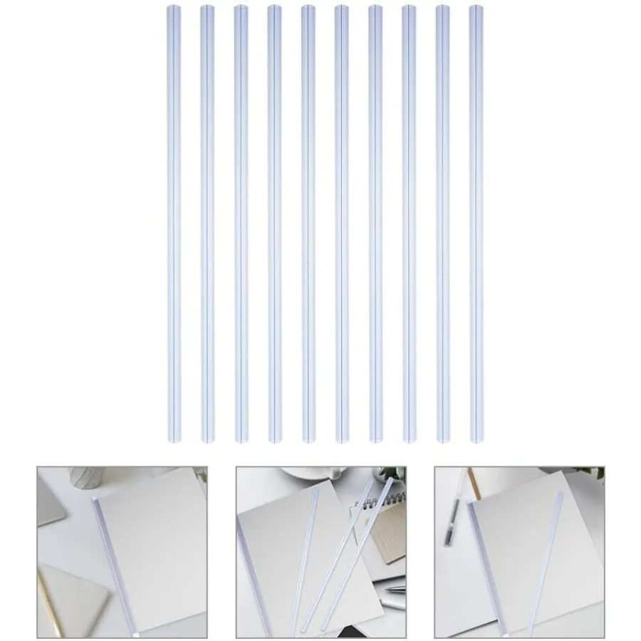 30 قطعة من مجلدات الشرائح البلاستيكية قضبان ربط للتقرير وتنظيم المستندات سهلة الاستخدام مقاطع تجليد الكتب آمنة أوراق فضفاضة B