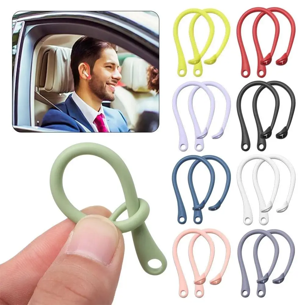 1 Pair Anti-lost Wireless Headphone Mount Silicone Ear Hook Cap Earhooks Earphone Holder Headphone Accessories