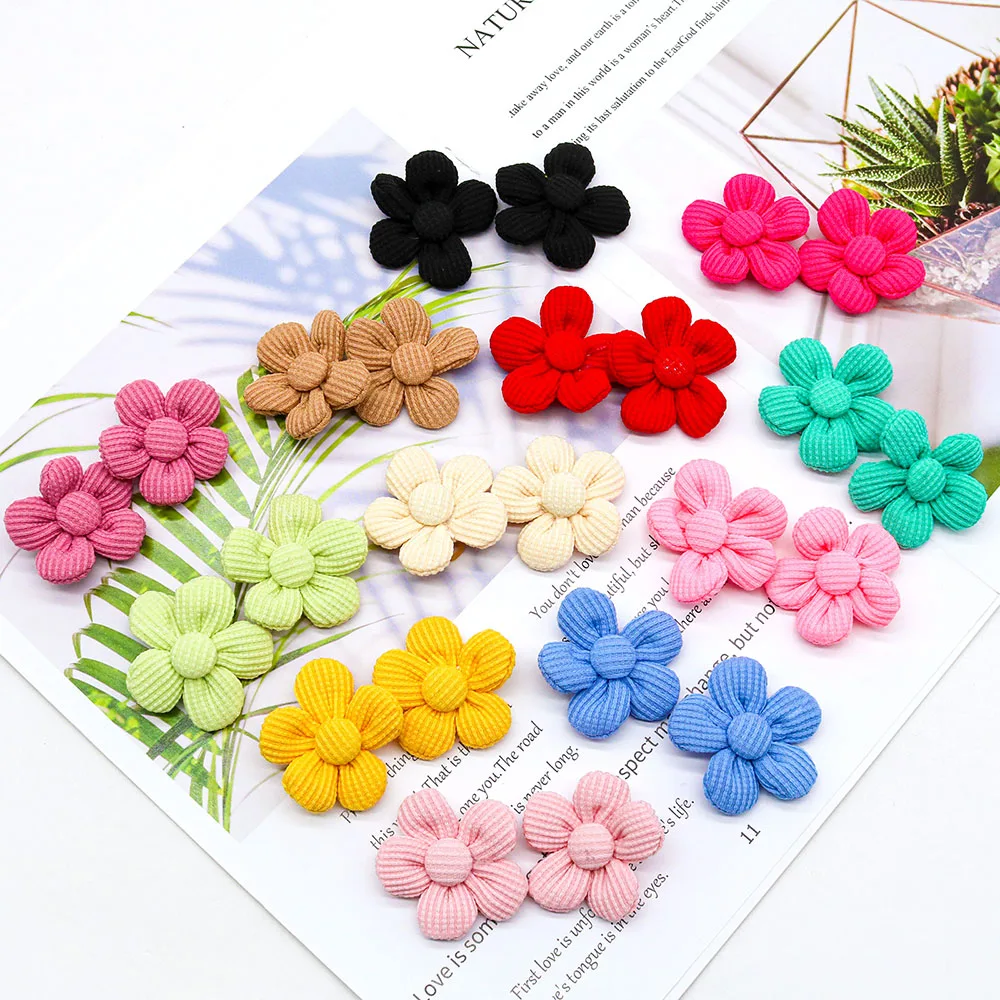 10PCS Solid Color Pet Dog Bows Puppy Flower Hair Bows Rubber Bands for Dogs Cute Cat Dog Bows Hairwear Dog Hair Accessories