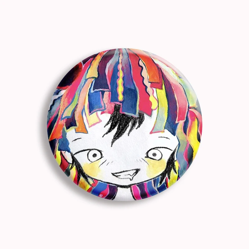 Kikuo Anime Japan Music Character Button Pin Creative Cute Lapel Brooch Cartoon Women Jewelry Friends Gift Badge