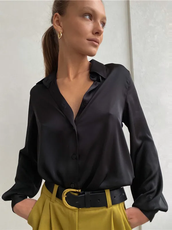 Slim Fit Langer Sve-Kragen irt für Damen, lässiger Sle-Umlegekragen, bequem, normale Sve-Länge, Sommerkollektion