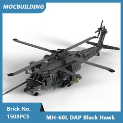 MOC Building Blocks MH-60L DAP Black Hawk Aircraft Model DIY Assembled Bricks Educational Creative Toys Xmas Kids Gifts 1508PCS