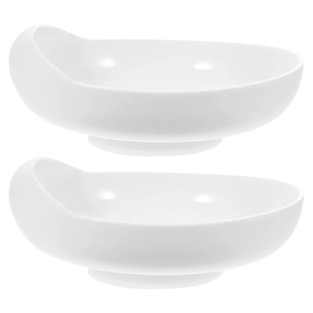 

2pcs Spill Proof Plate Scoop Dish Adaptive Bowl For Elderly Disabled Adults Anti-Spill Suction Base Senior Dining Bowl Health
