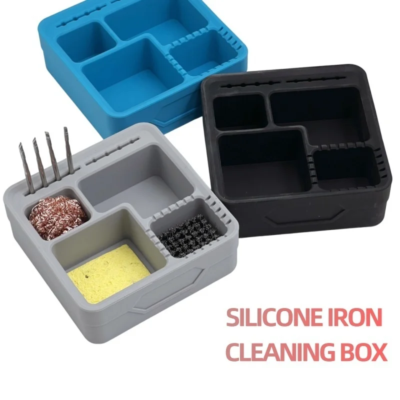 Solder Dross Box For Cleaning Soldering Tin Rosin and Residue Solder Iron Tip Cleaning Mesh Filter Welding Solder Nozzle Cleaner