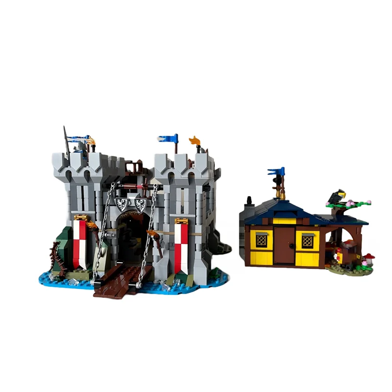 

1187PCS MOC medieval castle building house fortress model assembly building blocks toy children's birthday gift