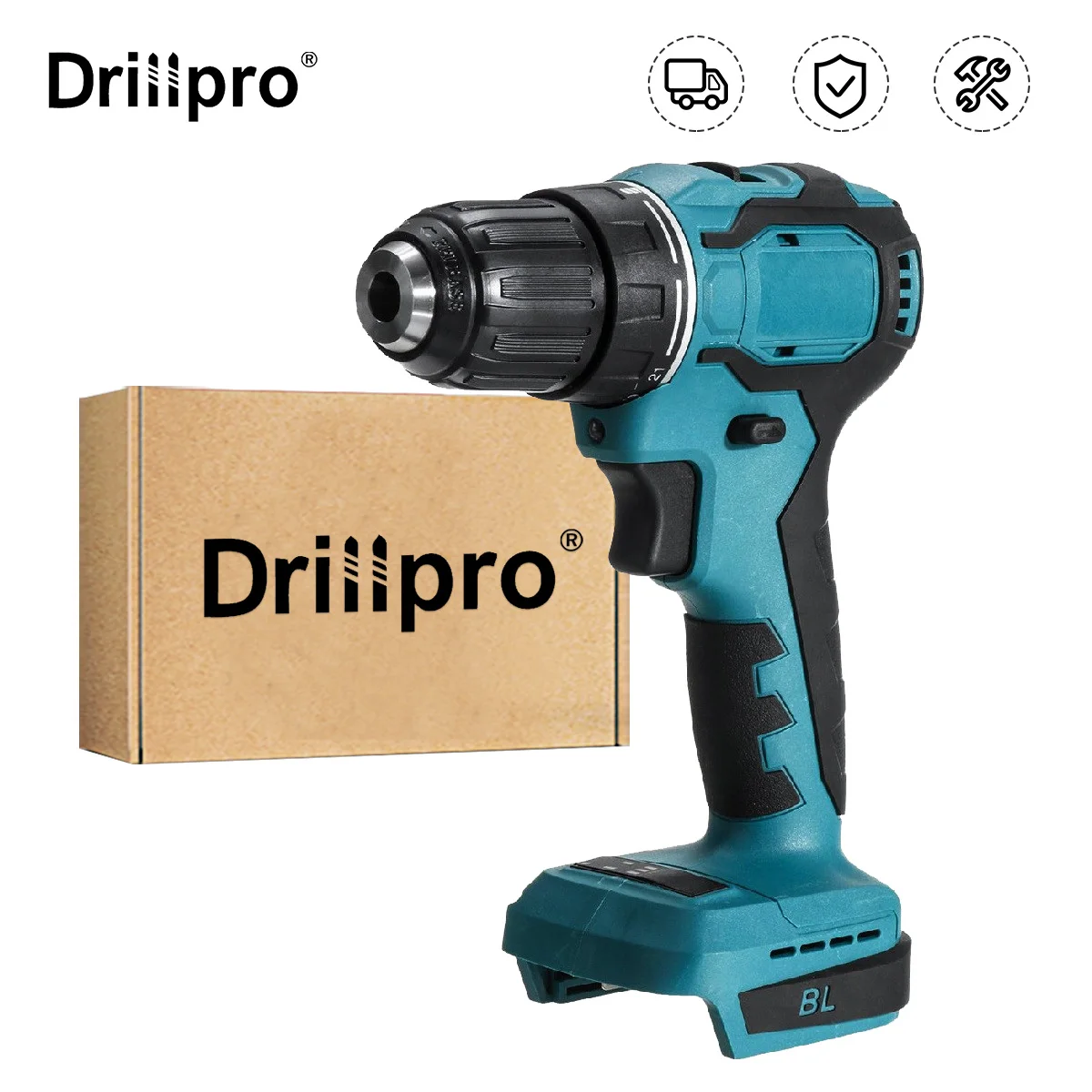 Drillpro-Mini tournevis électrique sans fil, 18V, 10mm, sans balais, compatible avec la batterie Makita visseuse sans fil