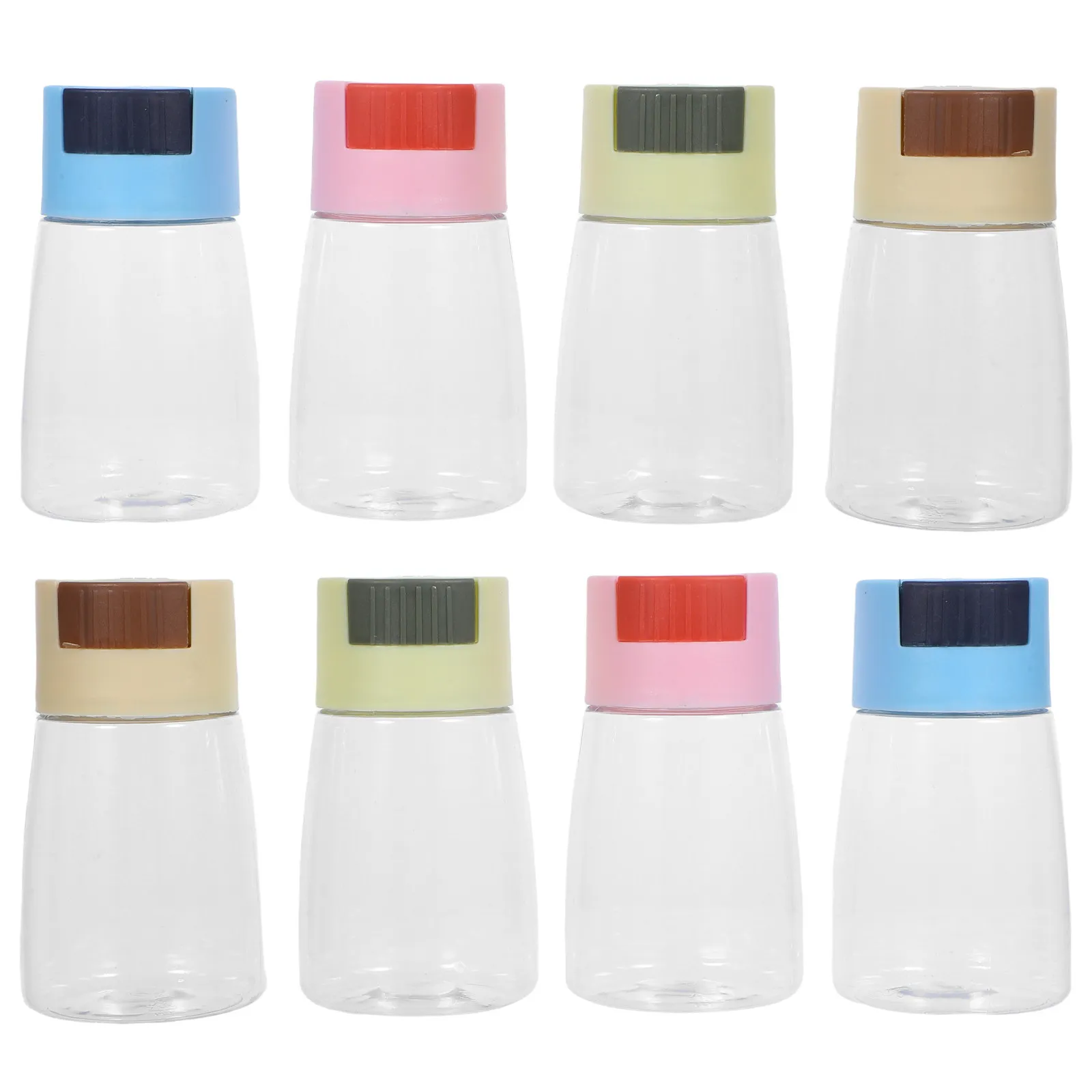 

Набор из 8 прозрачных пластиковых банок для приправ с дозатором, герметичные контейнеры для соли, сахара и глутамата натрия для кухни