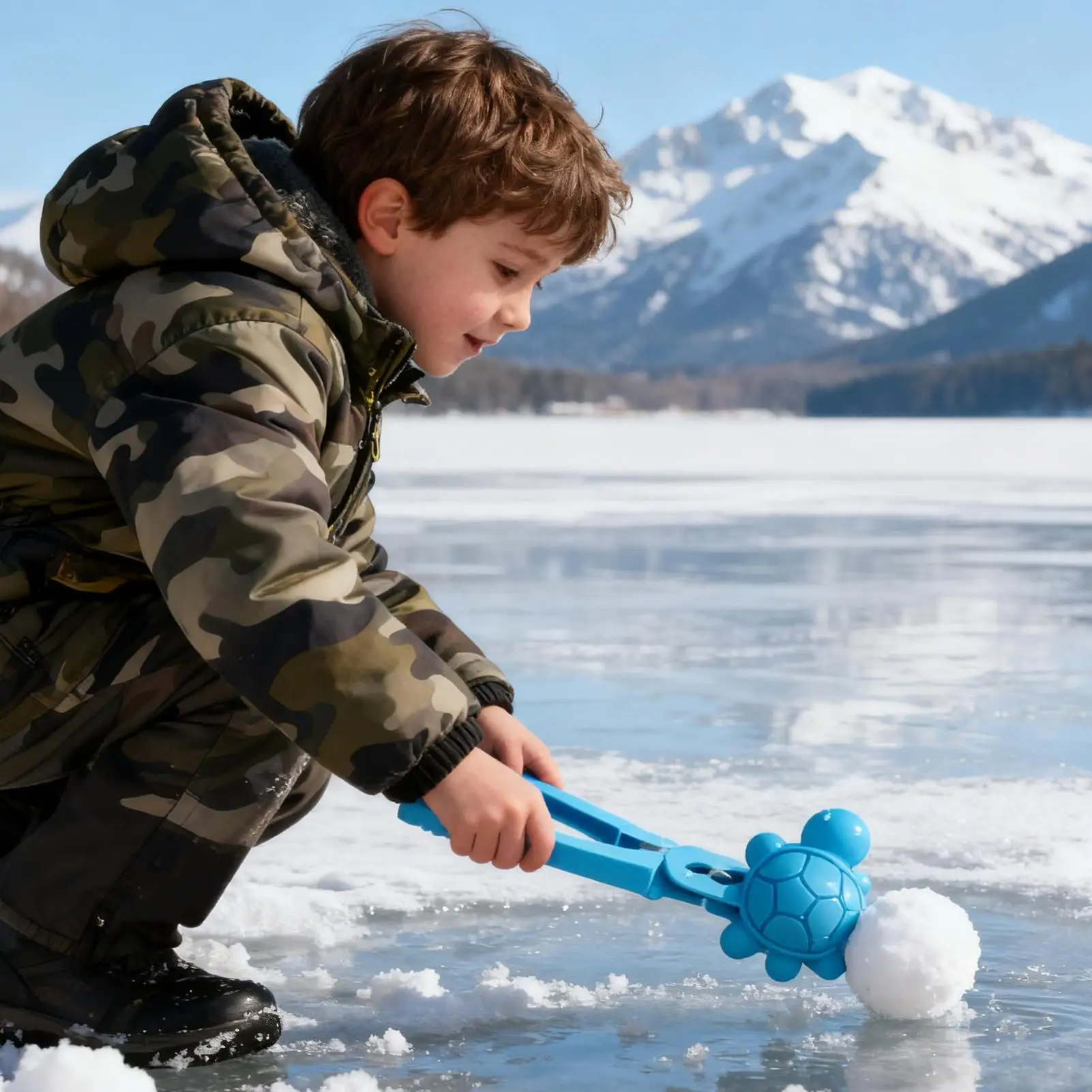 야외 겨울 장난감 재미있는 거북이 클립 해변 장난감 겨울 동물 눈덩이 성형기 어린이 소년 성인용 야외 잔디밭 파티오용