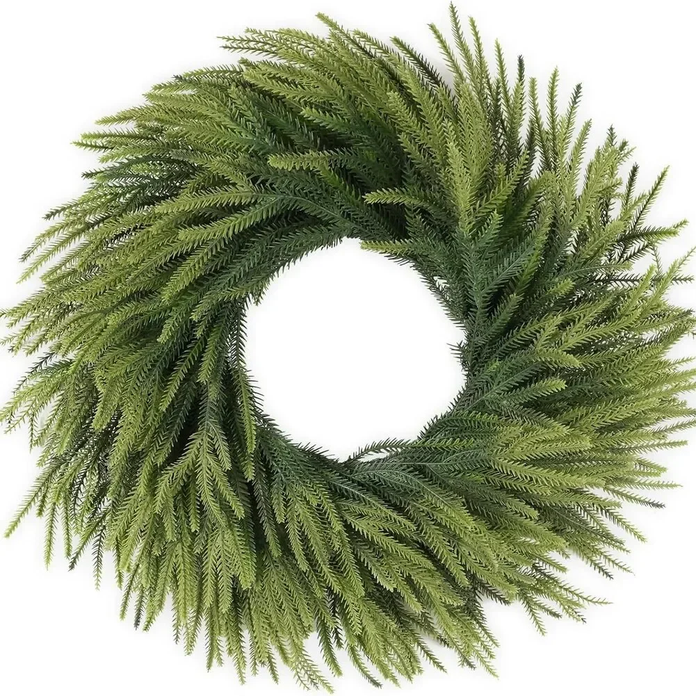 

Soft Rubber Pine Wreath for Door Featuring Layered Greenery Suitable for Multiple Holiday Decoration Scenarios