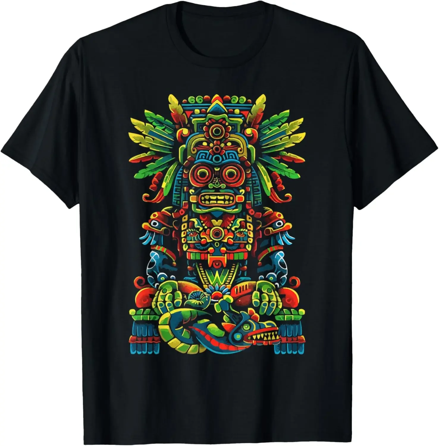 

Aztec God Aztec Culture Mayan Indigenous Tlaloc Statue T-Shirt