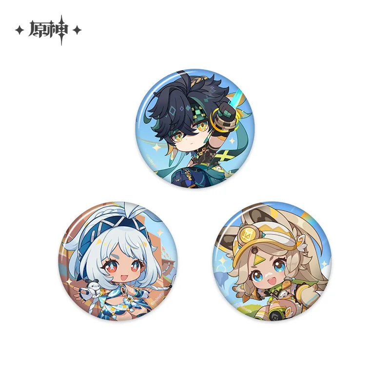 Official MiHoYo Genshin Impact Natlan Q Version Badges Acrylic Stand Keychain Pendant Mualani Notepads Fridge Magnets Fans Gift