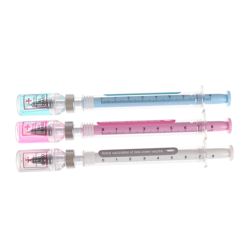 1Pcs Creative Syringe Peculiar Shape Neutral Pen 0.5mm Gel Signature Pens Students Gift Cute Stationery