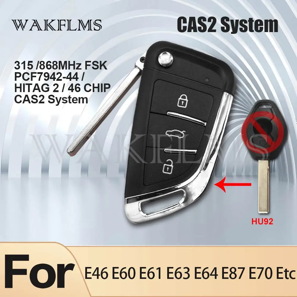 BMW 3 Button Remote Key for X5