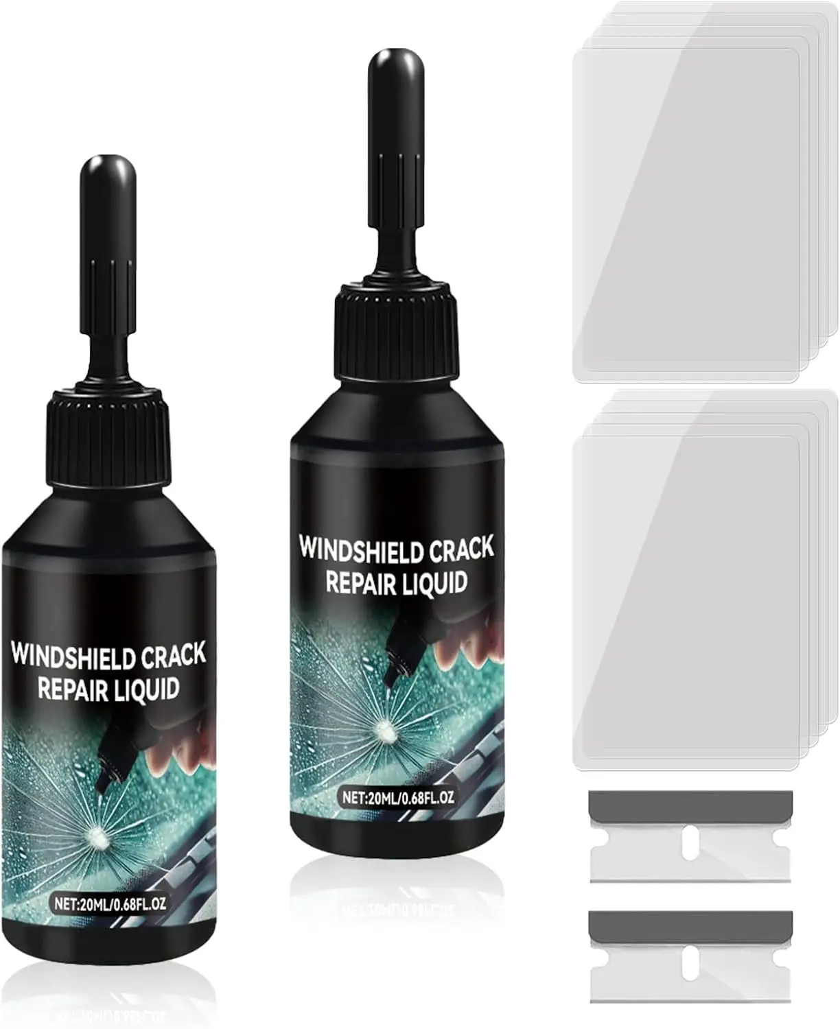 

Комплект для ремонта лобового стекла 2025 Обновление нано-стекла для ремонта трещин, окон и зеркал (2 комплекта)