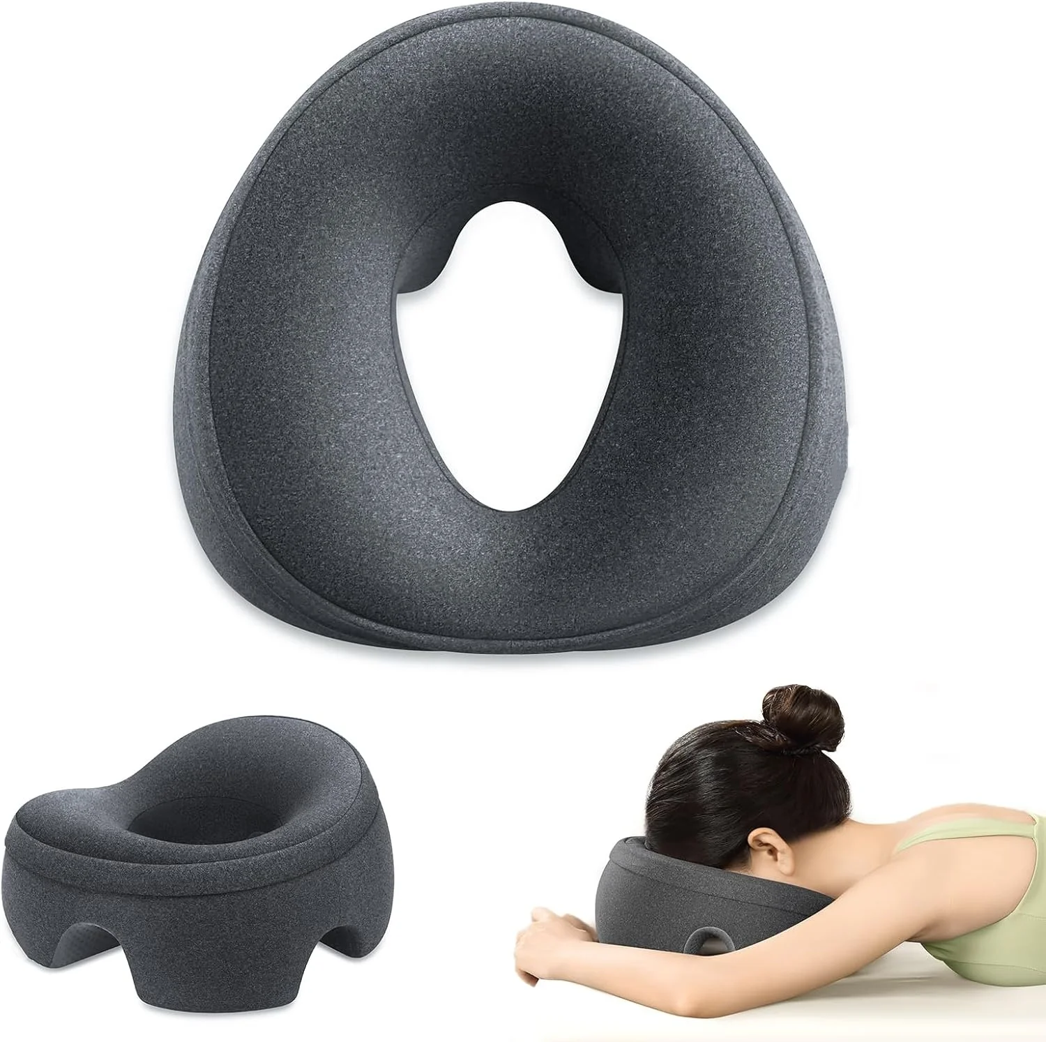 Prone Pillow Face Down Pillow for Prone Face Down Resting Comfort Memory Foam ErgonomicsHeadrest for Beauty Salon Home Massage