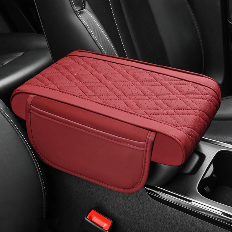 Storage Car Armrest Box Height Pad Universal Leather Elastic Sponge Height Pad Auto Center Armrest Protective Cushion Support - Image 6