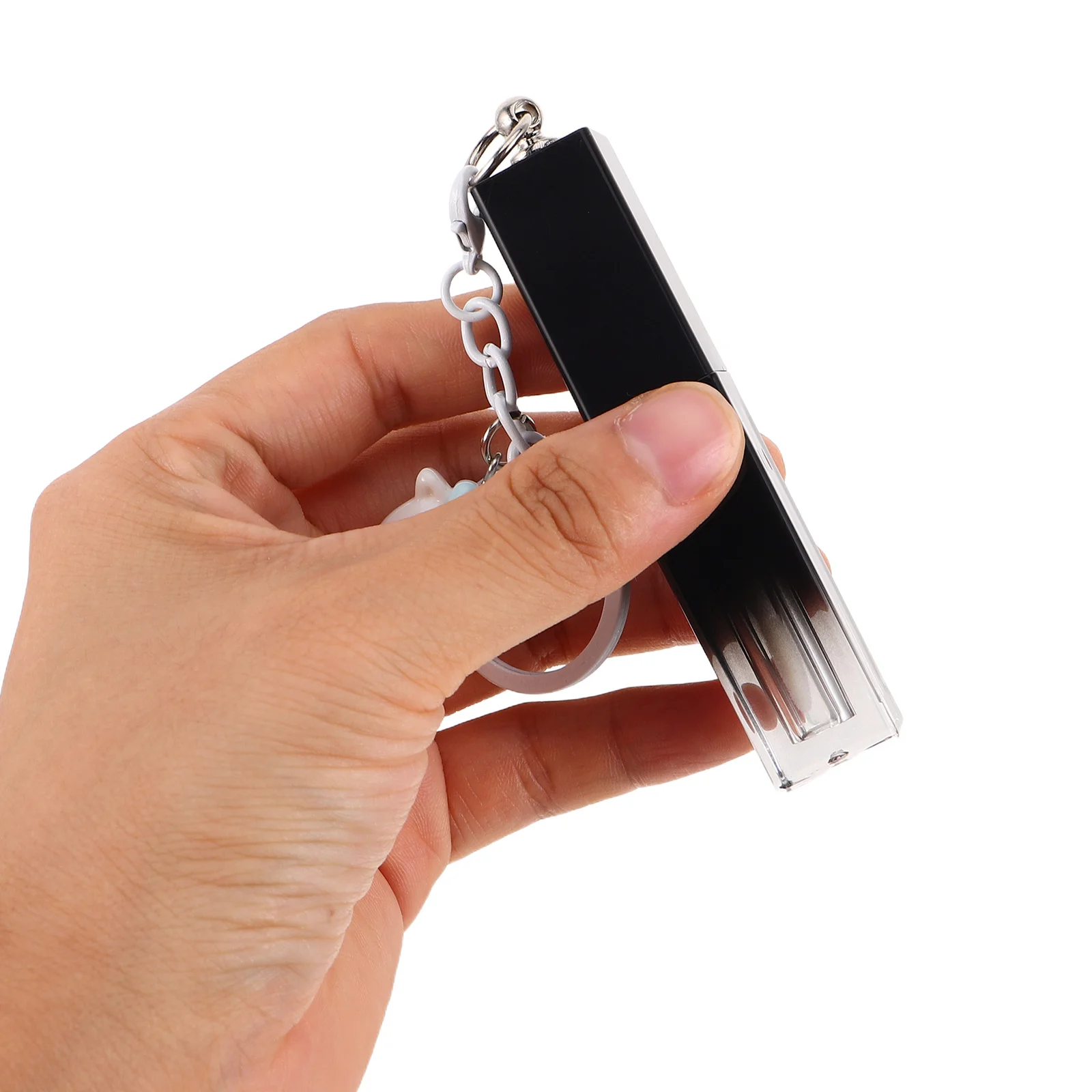 

4Pcs Refillable Gradient Lip Gloss Tubes Empty DIY Lip Balm Containers 3ml Cartoon Keychain Makeup Containers Lipstick Tube