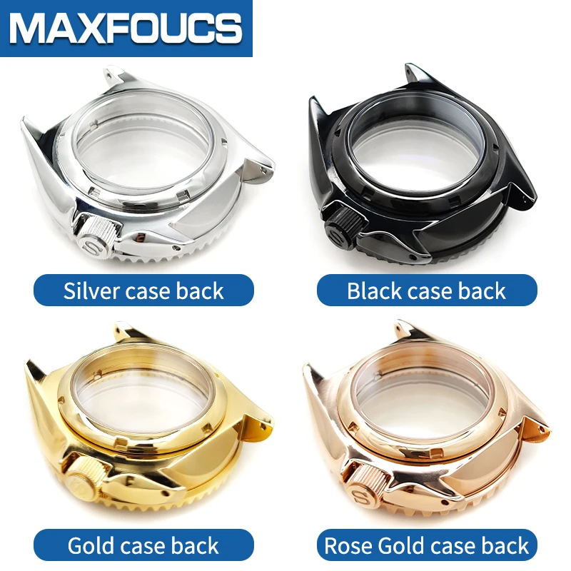 Watch Case Set Shiny Stainless Steel For SKX007 SKX009 Dive Sapphire Glass Back Cover Watch Parts