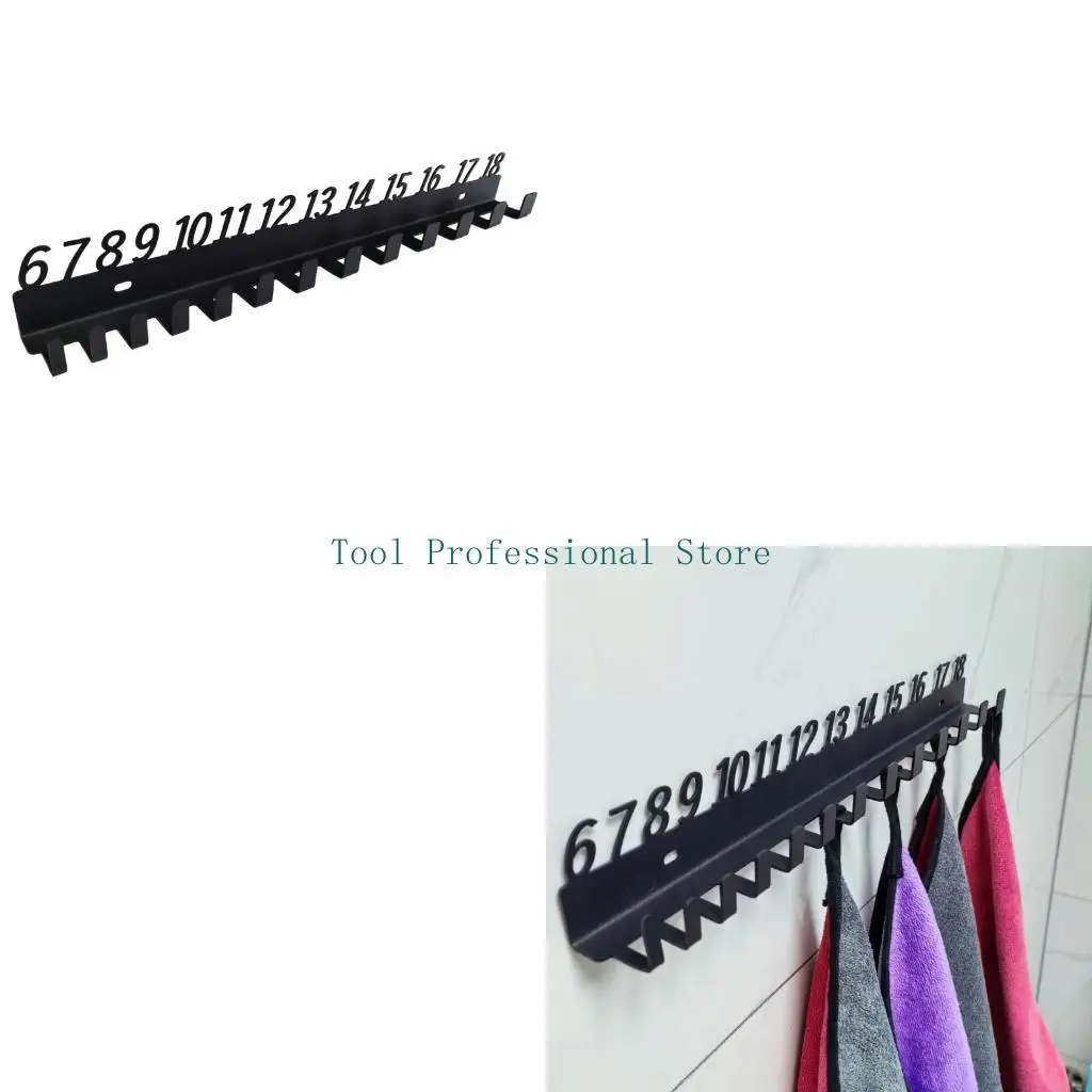 57QF Garage Mounted Wrench Management Storage Rack Numbered Slots 6-18,19-32,6-32 Durability Metal Tool Organizers Holder