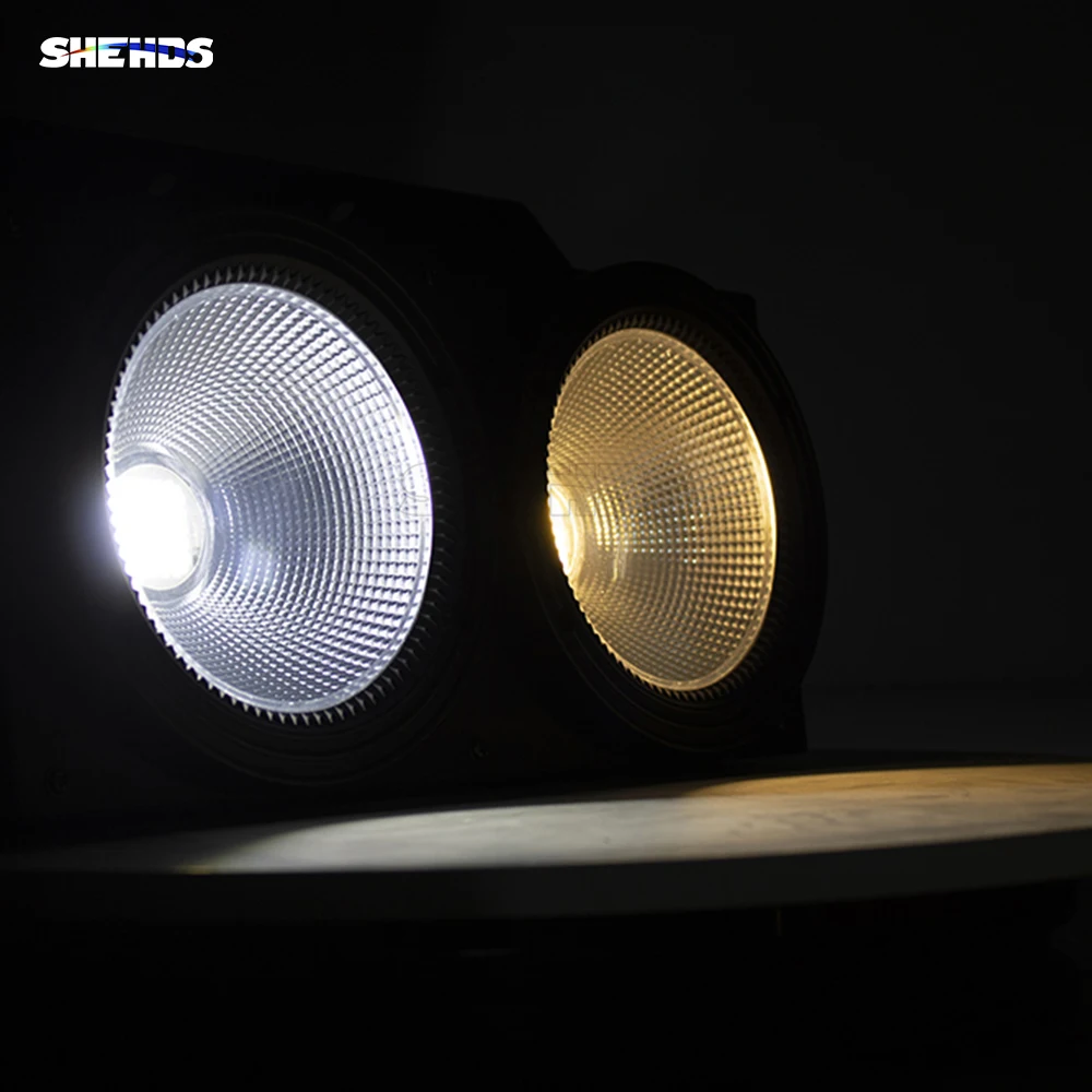 SHEHDS 1pcs LED COB 4x100W/200W 블라인더 조명 Dj 디스코 파티 바 무대에 대 한 시원하고 따뜻한 흰색 2in1/RGBW + UV 6in1