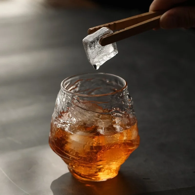 350ml Creative Water Cup Japanese Style Whiskey Glass Retro Hazy Hammer Wine Tumbler Drinking Cup XO Cognac Brandy Whisky Mug