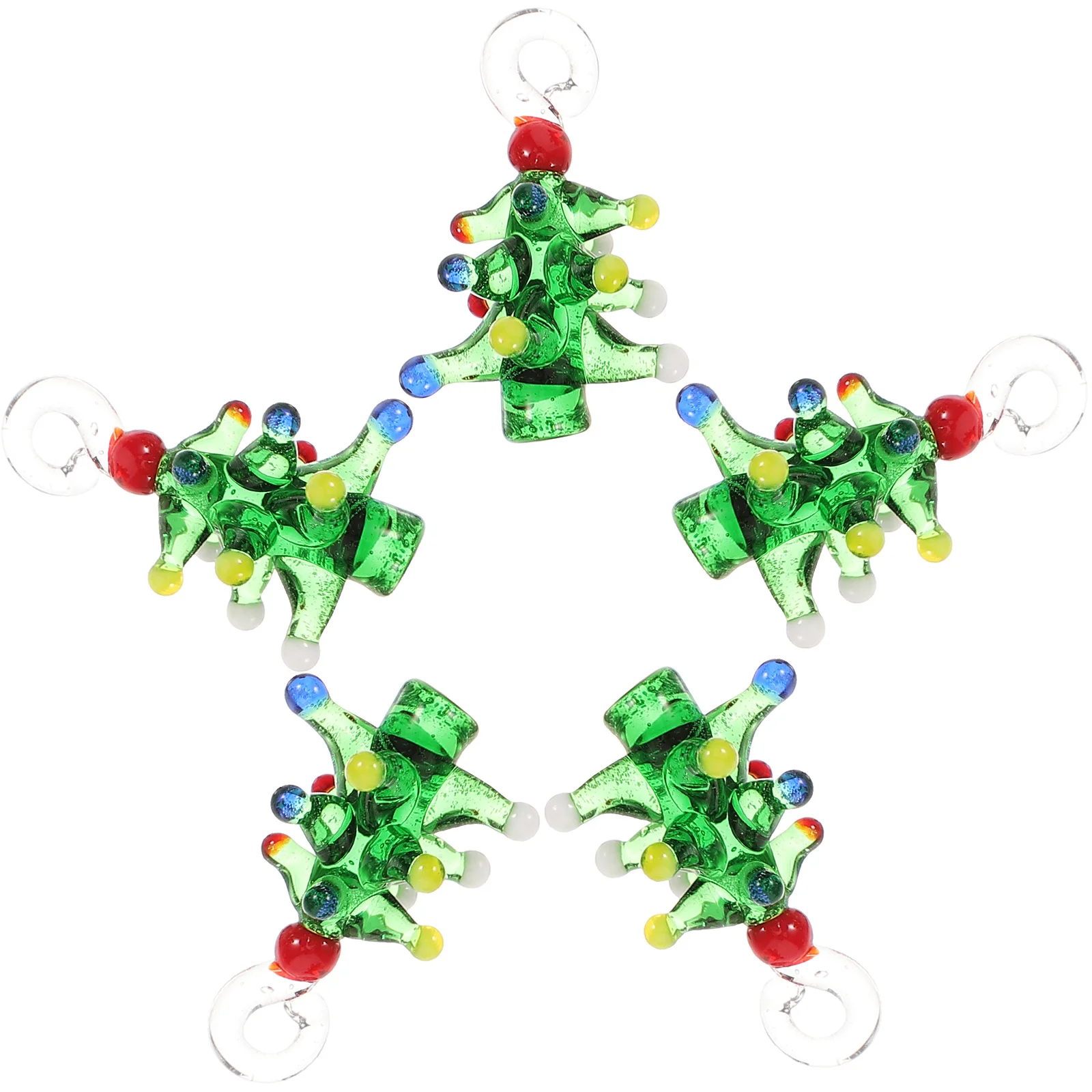 

5Pcs Creative Christmas Tree Charms for DIY Necklace Bracelet Keychain Jewelry Making Accessories Jewelry Charms