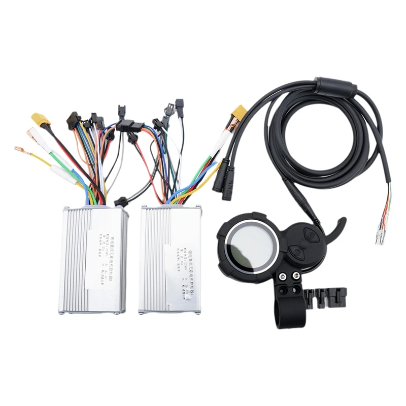 

A51Q-48V 25A 1200W JP Brushless DC Motor+Meter Display Screen, Electric Scooter Bike Controller Dual Drive Motor Controller