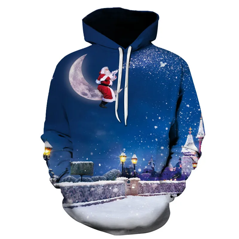 2023 New 3D Snowman Hoodie, Fun Sweatshirt, Punk Hip-hop Hoodie Oversized Sweatshirt Christmas men/women hooded sweaters