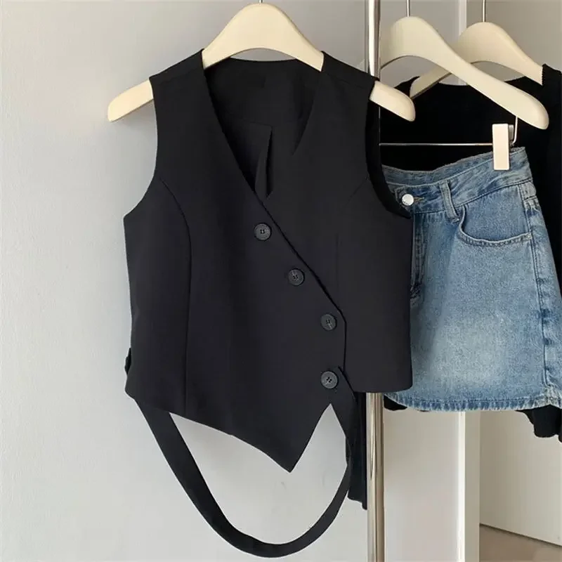 

Fashion New Style Vest And Irregular Short For Women's Summer
