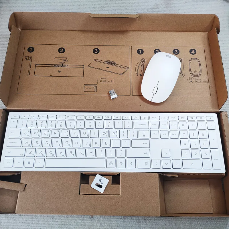 

Комплект беспроводной клавиатуры и мыши с корейской раскладкой для настольной офисной клавиатуры ноутбука HP HSA-P003K HSA-P003M