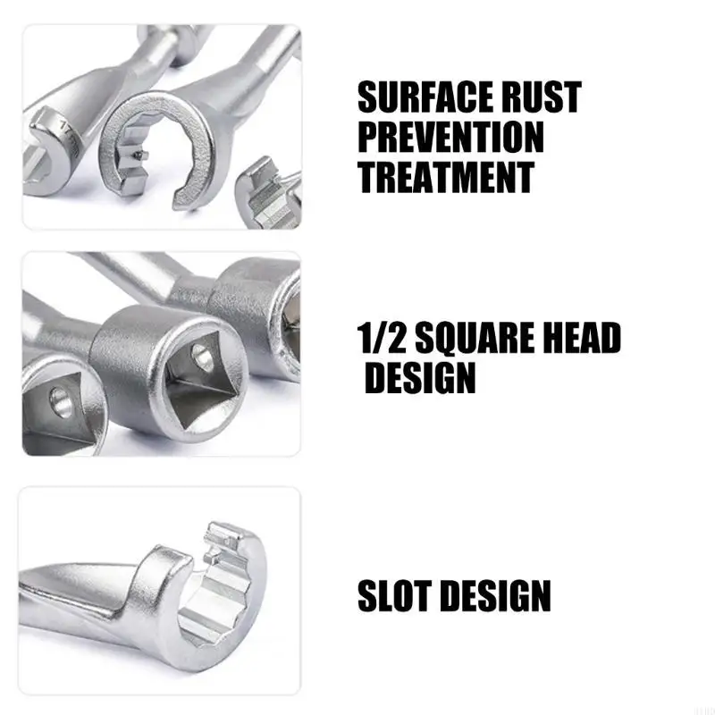 

14mm/17mm/19mm Car Fuels Line Spanner Wrench Suitable for Easy Injector Maintenance Steel Comfortable Grip Easy Handling