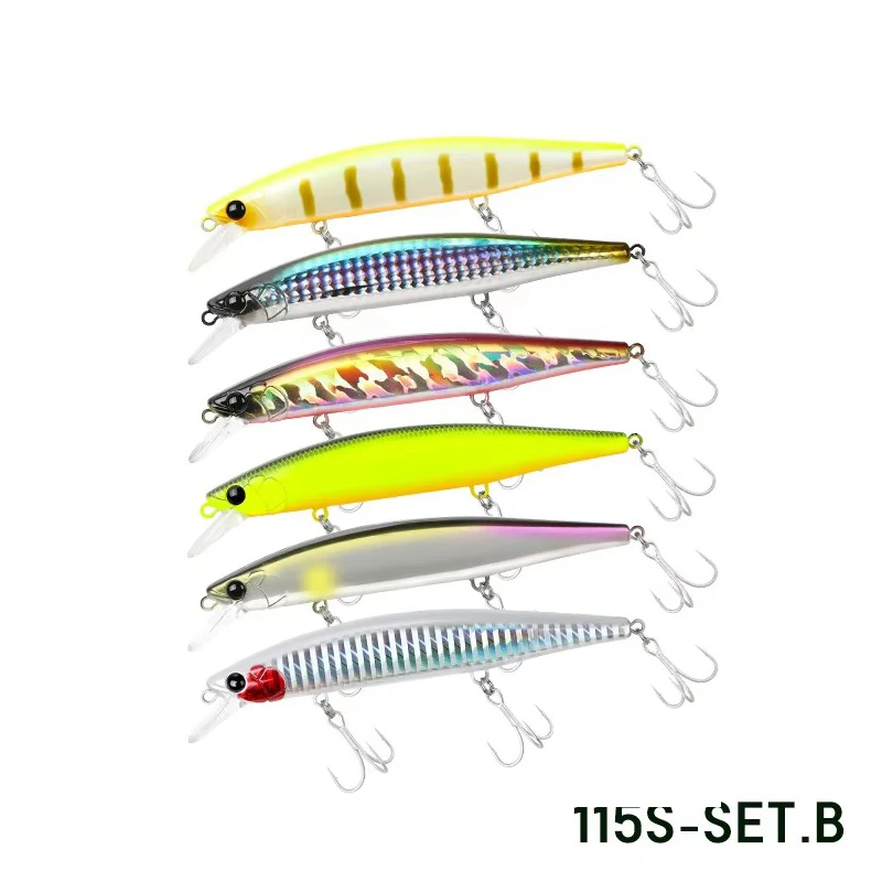 Tsurin oya sinkenden Jerkbait Seefischerei Köder Imp 115s 20g Set 6 stücke lange Casting Minnow See barsch künstlichen Fluss Angel gerät